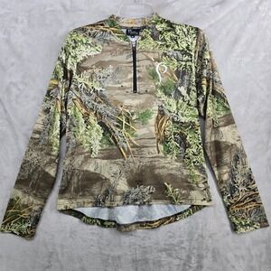 Prois Hunting Apparel Women Max-1 Camo Long Sleeve 1/4 Zip Performance Shirt M